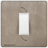 One gang tile retractable dimmer switch