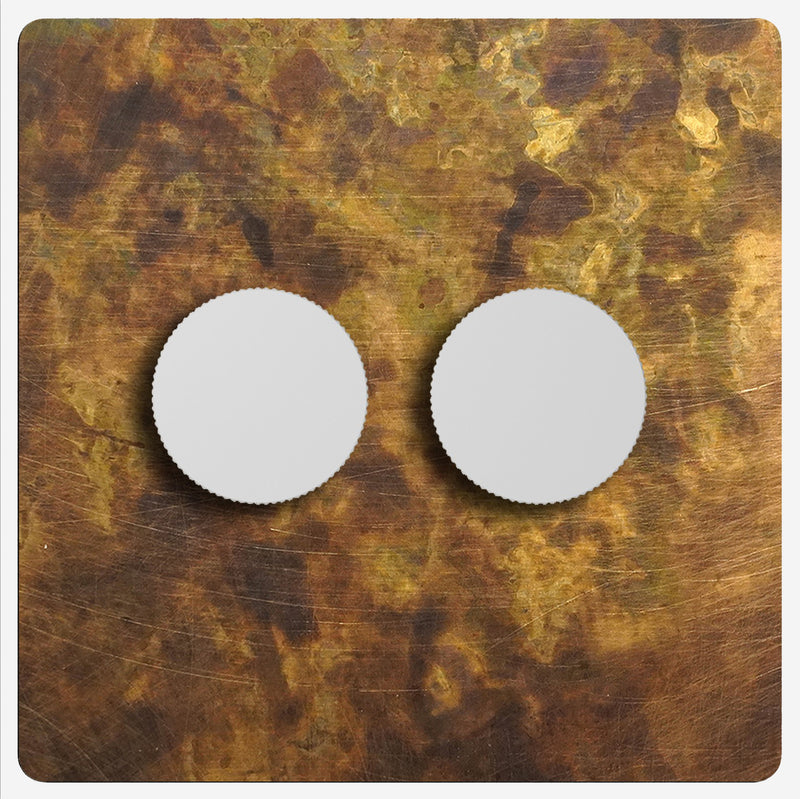 Two gang metal dimmer switch