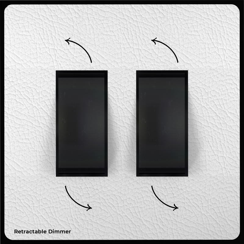 Two gang laminate retractable dimmer switch