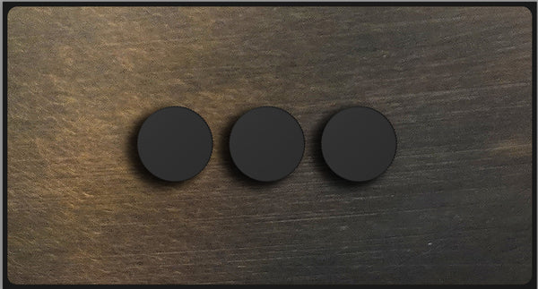 Three gang metal dimmer switch