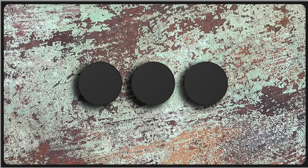 Three gang metal dimmer switch